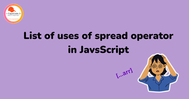 List of uses of spread operator