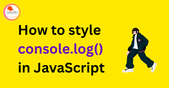How to style console.log() in JavaScript